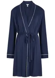Eberjey Gisele Jersey Robe - Navy - M M