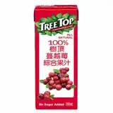 【樹頂】100%蔓越莓綜合果汁 利樂包 200ML