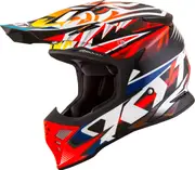 KYT Skyhawk Temper, motocross helmet , color: Red/Black/White , size: M