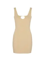 Jacquemus La Mini Robe Sierra Ribbed-knit Mini Dress - Ivory - 40 (UK12 / M) 40 (UK12 / M)