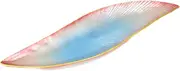 ASSYA Commercial Japanese Sashimi Display Tray, Seafood Cold Food Shaped Utensils, Resin Beef, Mutton, Lobster Ice Mist Tableware,Blue