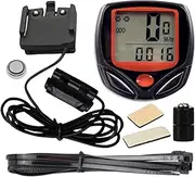 Waterproof Bicycles Speedometer, LCD Display Speedometer, Portable Bikes Odometer, Multifunctional Bicycles Tracker, Wired Accurate, Auto: on/Off, Regular, Backlight Model for Scooters and Bikes