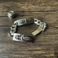 在飛比找蝦皮購物優惠-Chrome Hearts double ID bracel