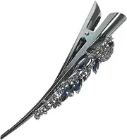 DONFAMDS Crystal Rhinestone Alligator Hair Clip for Women Large Sparkly Duckbill Barrette Elegant Hair Decor for Thick Curly Hair Lightweight Comfortable for Parties