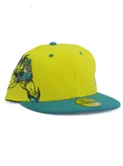 New Era Wolverine 59fifty Custom Fitted Hat Size 7 1/2 X-Men Classic Yellow NWT