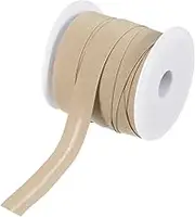 uxcell 3/4 Inch Single Fold Bias Tape Polyester Continuous Bulk Bias Tape Roll for Sewing, Seaming Quilting Hemming Binding Crafts (Khaki 25 Yards)