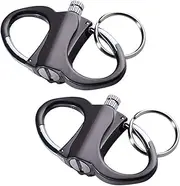 Keychain Lighter, Keychain Match Lighter Lighter Hidden in Key Chain Metal Lighter Holder Key Chain for Outdoor and Home(Black*2)