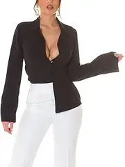 [Koucla] Sexy Open Back Lace Up Blouse
