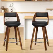 2x ALFORDSON Bar Stools Eden Black