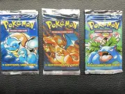 3 Sealed 1999 WOTC Pokémon Base Set CHARIZARD, BLASTOISE, VENASAUR Booster Packs