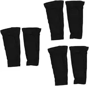 Happyyami 3sets Eva Material Soccer Shin Guards Sleeves for Men Comfortable Breathable Calf Socks Impact Resistance for Sports 2pcs*3