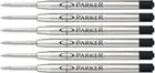 Parker Ball Point Pen Refills Fine Point Black Ink 6/Pack (S0406280)