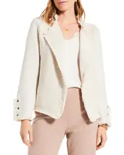 Nic+Zoe Metallic Fringe Trim Jacket