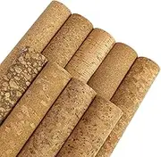 9 Pcs Soft Natural Texture Cork Faux Leather Sheets A4 Size Thin Real Cork DIY Crafts Fabric for Earrings Handbags Wallets Handicraft Accessories