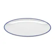 G.E.T. OP-1291-W/CB Settlement Bistro White Melamine 12.25" x 9" Plate - 1 Doz