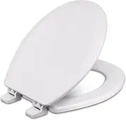 [Centoco] 700-301 Wood Round Toilet Seat with Closed Front, Crane White