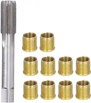 Sparks Plug Thread Repair Kit with 10pcs M14×1.25 Stainless Steel Inserts, Professional Tools for Gasoline Engine, Generator, Motorcycle