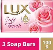 Lux Soft Touch French Rose & Almond oil Soap Bar, 100g (Pack of 3)