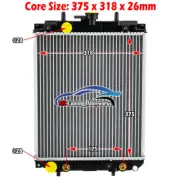 Aluminum Core Radiator For 1998-2004 99 2001 DAIHATSU SIRION 5DR M100 M101 AT MT (for: Daihatsu)