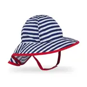 Sunday Afternoons Infant Sunsprout Hat - Navy / White Stripe (6 - 12 Months)