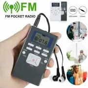 Mini Digital Portable FM Radio Pocket LCD Display Stereo Receiver with Headphone