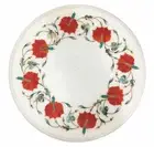 12" white Marble Coffee Table Top Semi Precious Stone Inlay Corner Table decor