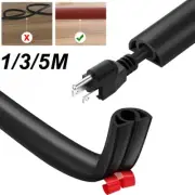1/3/5M Flexible Small Cable Duct,Self-Adhesive Base Cable Bridge for Power Cords