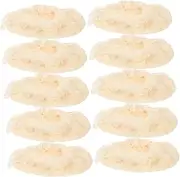 EXQUIMEUBLE 10pcs Elastic Hair Nets with Stylish Lace Trim for Dance Buns Secure Fit Hair Accessories for Ballet Daily Versatility