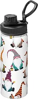 Xmas Funny Gnomes Camping Hiking Hydration Flask,Stainless Steel Outdoor Water Bottle,Double Walled Insulated
