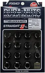 Rays 74020001106BK Duralumin Lock & Nut Set for L32 5H M12X1.25 Black Anodized