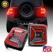 Pair Clear LED Tail Lights Reverse Brake Turn For Jeep Wrangler JL JLU 2018-2025 (for: Jeep)
