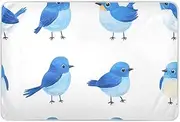 Cute Blue Birds White Extra Large Resuable Changing Pad Covers Soft Absorbent Bed Wetting Sheet Anti-Lip Pad Liner for Infant Baby 52" L x 34" W