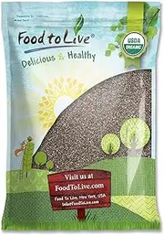 Organic Chia Seeds, 10 Pounds — Black, Vegan, Kosher, Non-GMO, Great for Smoothies, Sirtfood