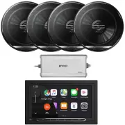 JBL 2-Din Bluetooth Radio, 4x 6.5" 300W Max Car Speakers, 4-Channel Amplifier