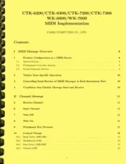 Casio CTK-6200 6300 7200 7300 WK-6600 WK-7600 Keyboard MIDI IMPLEMENTATION