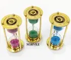 Brass Sand Timer Hourglass Sand Clock 4" For Home Decoration Maritime Gift item