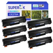 6PK High Yield CE278A Black Toner Cartridge for HP LaserJet P1606dn M1536dnf