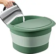 Collapsible Foot Tub - Thermal Insulation Folding Foot Bath with Massage Points - Household Buckets for Washing Towels, Feet Bath, Washing Clothes, Toiletries Storage Amith