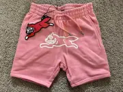 Boys 9/10 - BILLIONAIRE BOYS CLUB BBC Logo Print Shortcake Short Sweats Pink New