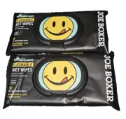 2pk Joe Boxer Chilly Mint Flushable Wet Wipes - Plant Based - Pre Moistened