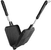 AUTSUPPL Double Sided Sandwich Maker Detachable Frying Pan Ergonomic Kitchen Cookware for Grilled Cheese Waffles and Pancakes Non Stick Baking Pan for Easy Cleanup and Versatile