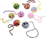 Housoutil 8pcs Cat Wool Ball Toy Motion Kitten Toy Cat Exercise Chew Toy Sports Toys Fish Catnip Toys Cats Cat Toy Cat Bite Toy Cat Interactive Toy Cat Teething Toys Yarn Pet Bite The Ball