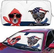 Car Sun Shade for Windshield Cute, Car Front Window Sunshades Foldable Cartoon Cool Sun Visor Shield Car Sunshade Cover Baby for Most Sedans SUV Truck Pickup Protect Your Vehicle from UV Heat