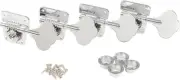 Genuine Fender American Vintage 70s Logo Cloverleaf Tuners for P/J Bass, CHROME
