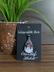 One Of A Kind Wearable Art Jewelry Snowman Pendant Handmade Danielle E Sheffer