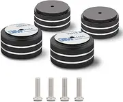 Monosaudio 4pcs 40x20mm Adhesive Bumper Feet for Speakers, Subwoofers, Home Theater, Electronics, Audio Equipment Isolation Stand Turntable DAC Feet Pad (Black Colour)