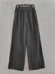 SANCTUARY Juno Wide-Leg Pants Women's XXS Black Solid Elastic Waist Pull On