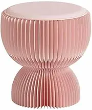 Folding Porch Shoe Bench, Living Room Side Table, Easy to Store, Load-Bearing 200KG,Pink,28.5CM