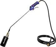 Flame King Propane Torch Kit Heavy Duty Weed Burner, 340,000 BTU with Battery Operated Igniter (Self Igniting), with 6 ft Hose Regulator Assembly