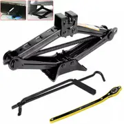 3 Ton Scissor Jack Car Wind Up Tyre Lift Chrome Crank Handle Emergency Tool